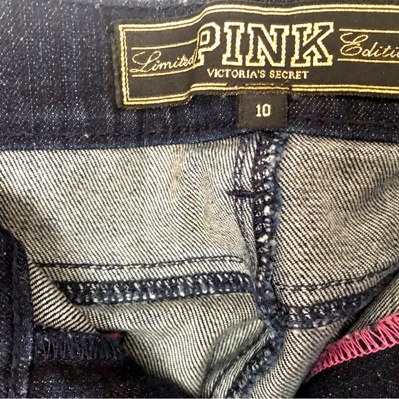 PINK Sequined and Cropped Jeans (size 10) - Picture 3 of 3